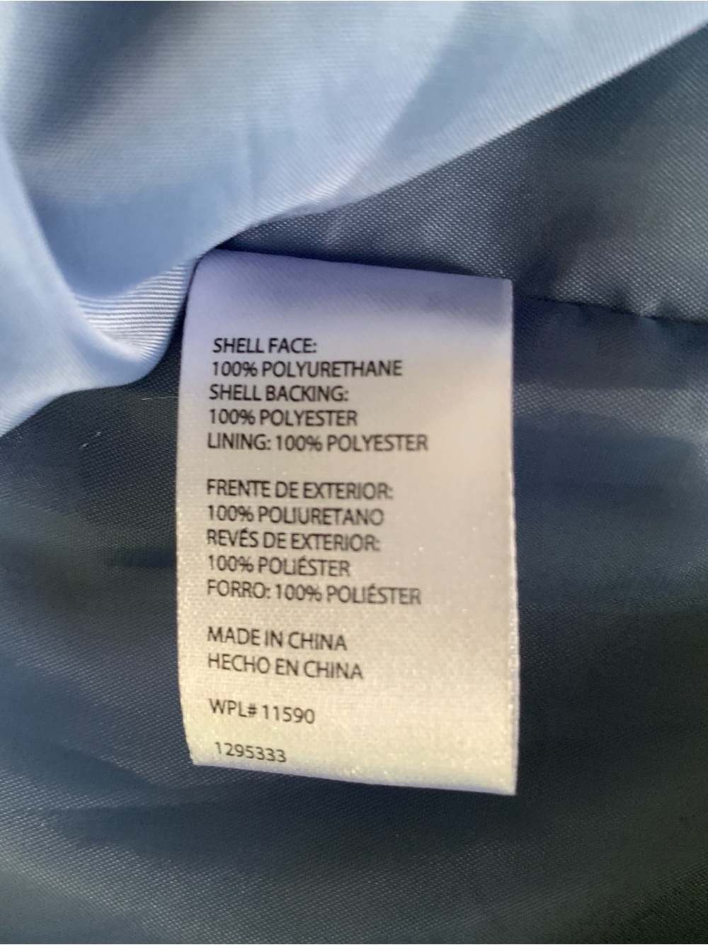 Weatherproof Slate Blue Hooded Windbreaker with Subtle Dash Print - Picture 5 of 5
